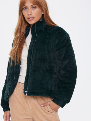 Plush Quilted Puffer Jacket