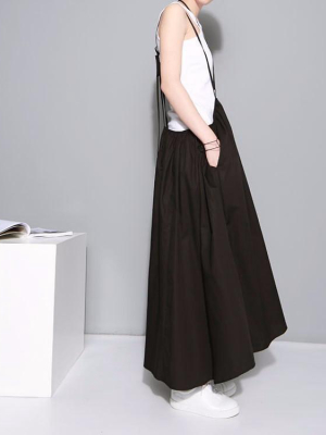 Baghy Tie Skirt Dress - Black