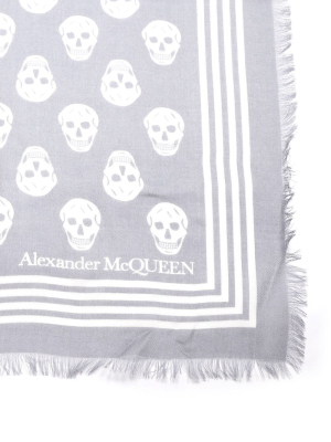 Alexander Mcqueen Biker Skull Scarf