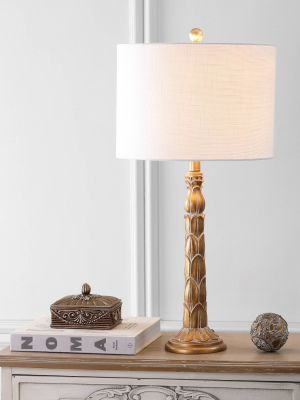 28.7" Blanche Resin Table Lamp (includes Led Light Bulb) Gold - Jonathan Y