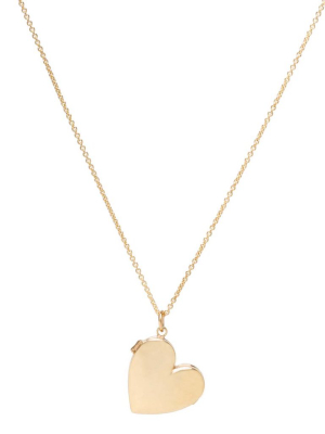 14k Heart Shaped Locket Necklace