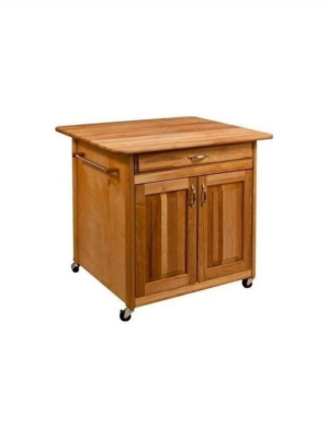 Wood The Big Work Center With Solid Back In Brown - Catskill Craftsmen