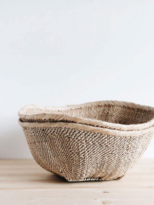 Palm Leaf Table Basket