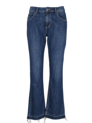 Redvalentino Cropped Flared Jeans