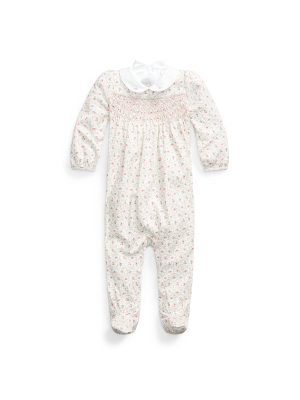 Floral Cotton Footed Coverall