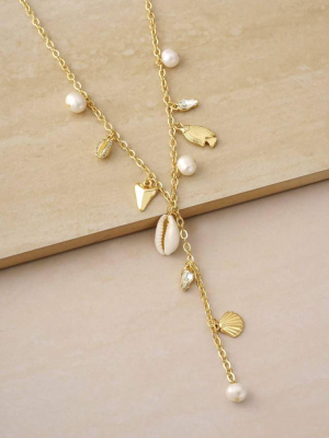 A Mermaid's 18k Gold Plated Lariat