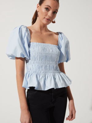 Savina Bubble Sleeve Top