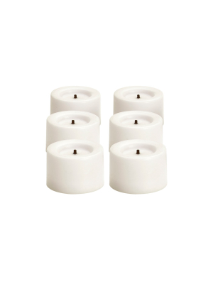 1" X 3" 6pk Unscented Led Tealight Candle Set White - Made By Design™