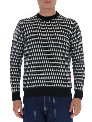 Prada Intarsia Knitted Sweater