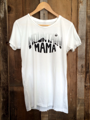 Mountain Mama Womens Tee White/blk