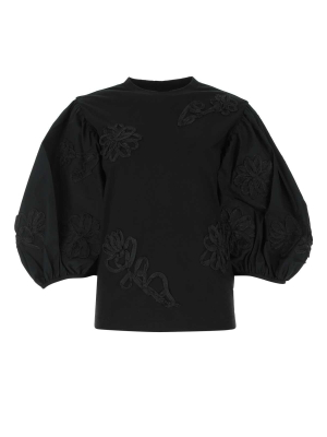 Cecilie Bahnsen Embroidered Puff-sleeve Blouse