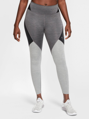 Nike Training One Tight Color Block Leggings In Gray