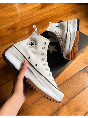 Converse Run Star Hike Hi Sneakers In White