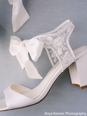 Bridal Shoes Open Toe Block Heel Sandal