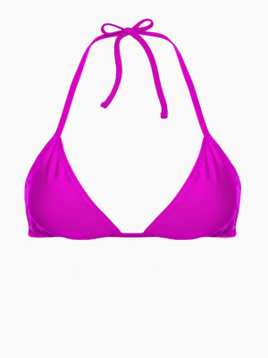 Carly Halter Triangle Bikini Top (curves) - Violet Purple