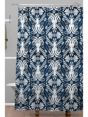 Mythos Shower Curtain Blue - Deny Designs