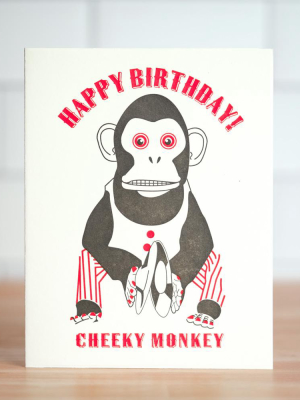 Cheeky Monkey Birthday Card