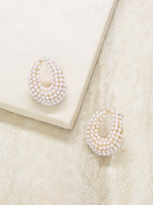 Classic Pearl Cluster 18k Gold Plated Stud Earrings