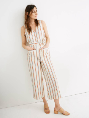 Striped Pull-on Jumpsuit