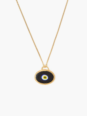 Black Grand Evil Eye Pendant Necklace