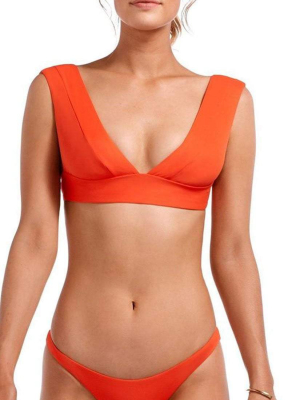 Vitamin A Ecolux Magnolia Bikini Top In Papavero