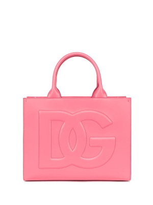 Dolce & Gabbana Logo Embossed Top Handle Tote Bag