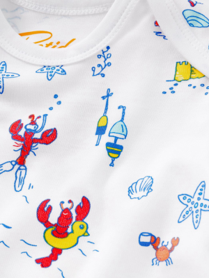 Lobsters On Vacation Baby Romper