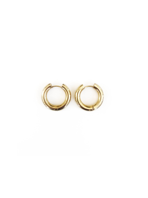 Sanctuary Project Thick Hoop Statement Earrings Gold