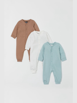 3-pack Cotton Jumpsuits