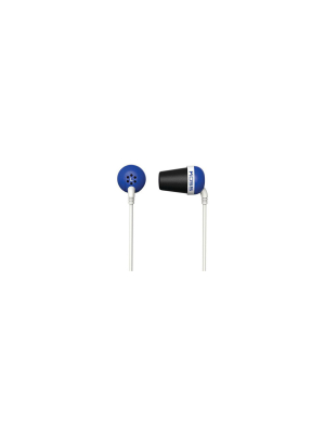 Koss Plug Earbud Noise Isolating Headphones With Memory Foam Cushions, Blue