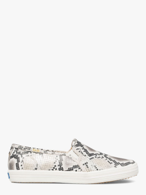 Keds X Kate Spade New York Double Decker Snake-embossed Sneakers