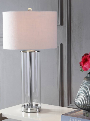 29" Glass Harper Table Lamp (includes Led Light Bulb) Clear - Jonathan Y