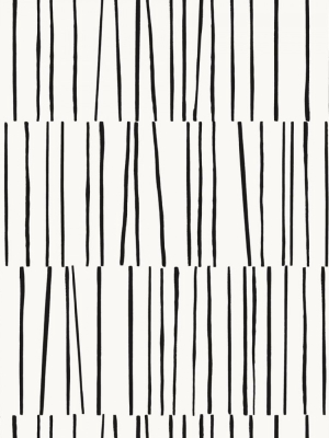 Shift Self Adhesive Wallpaper In Black And White By Bobby Berk For Tempaper