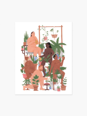 Slowdown Studio Nude Plant People Art Print