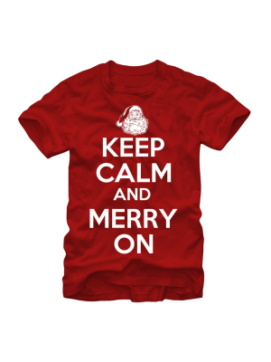 Men's Lost Gods Keep Calm And Merry On T-shirt