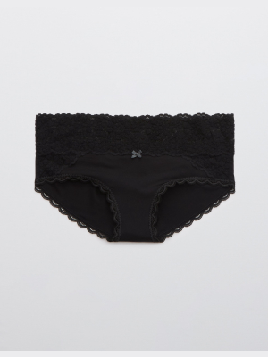 Aerie Sugar Cookie Lace Shine Boybrief Underwear