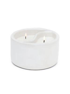 White Yin-yang Ceramic Candle