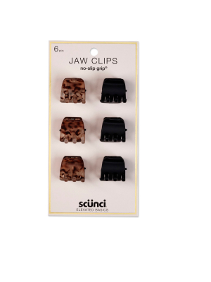 Conair Scunci 2cm No Slip Jaw Clips - 6pk