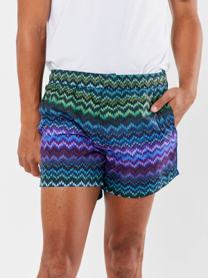 Multi Blue Zig Zag Swim Trunks