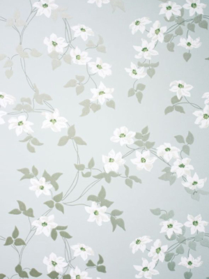 Malleny Wallpaper In Silver From The Montacute Collection By Nina Campbell