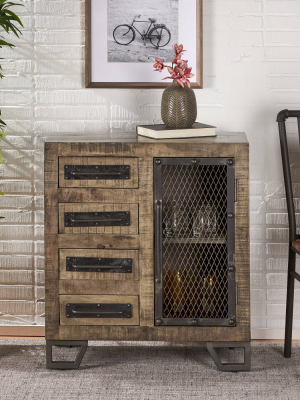 Palacios Industrial Cabinet Tan Brown - Christopher Knight Home