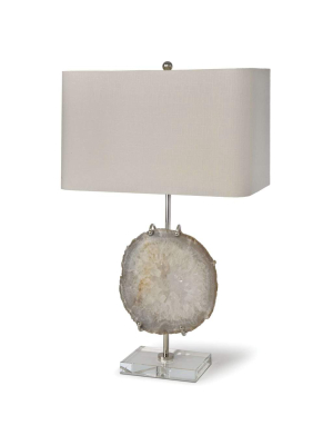 Exhibit Table Lamp (nickel And Natural Agate)