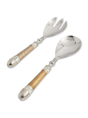 Julia Knight Classic Salad Serving Set In Toffee