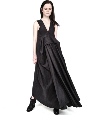 Draped-front Dress