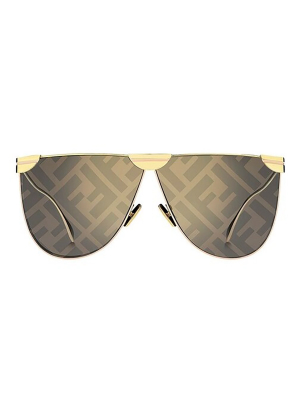 Fendi Eyewear Monogram Round Frame Sunglasses