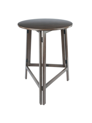 Torrance High Round Table Oyster Gray - Winsome