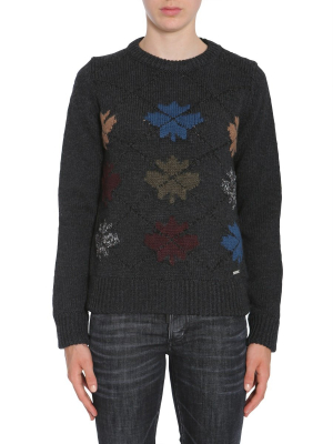 Dsquared2 Leaf Intarsia Sweater