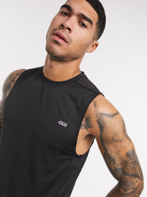 Asos 4505 Icon Training Sleeveless T-shirt With Quick Dry In Black