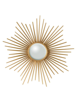 Global Views Mini Sunburst Mirror In Gold