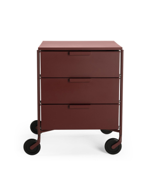 Matte Mobil 3 Drawer Storage With Wheels